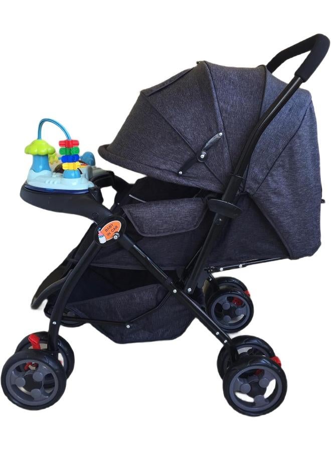 ال سي عربة أطفال قابلة للطي وخفيفة الوزن مع مقعد قابل للتعديل ومظلة شمسية للأطفال حديثي الولادة والأطفال الصغار - Image 1